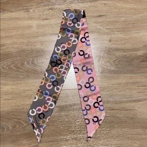 Coach silk hair scarf